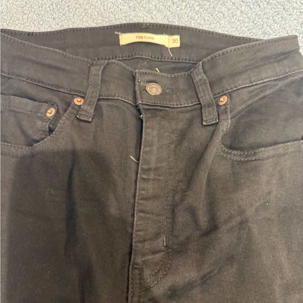 Levi Strauss 726 Flare leg jeans in black host pick - Picture 4 of 8